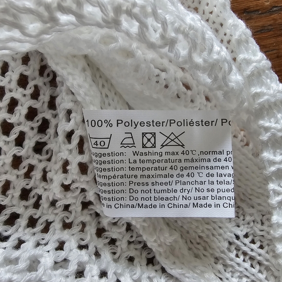 AI'MAGE Crochet Cover Up Beach Mini Skirt White Size S - Picture 6 of 9